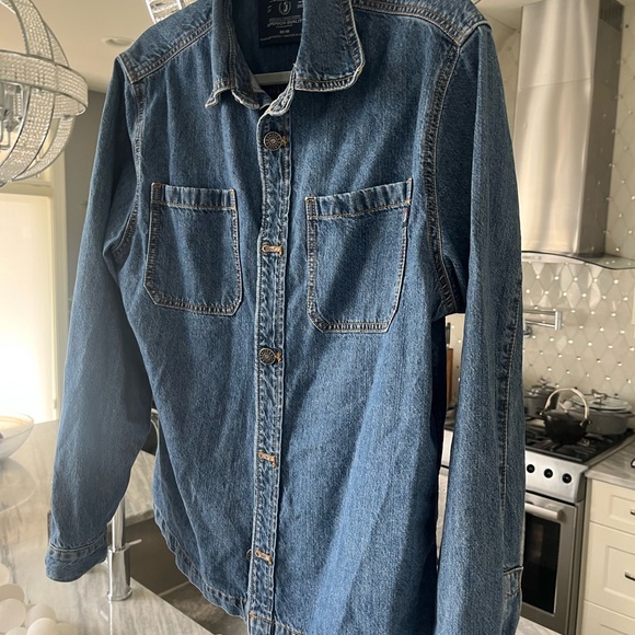 Mens I jeans shirt size medium faded denim blue - Picture 5 of 17